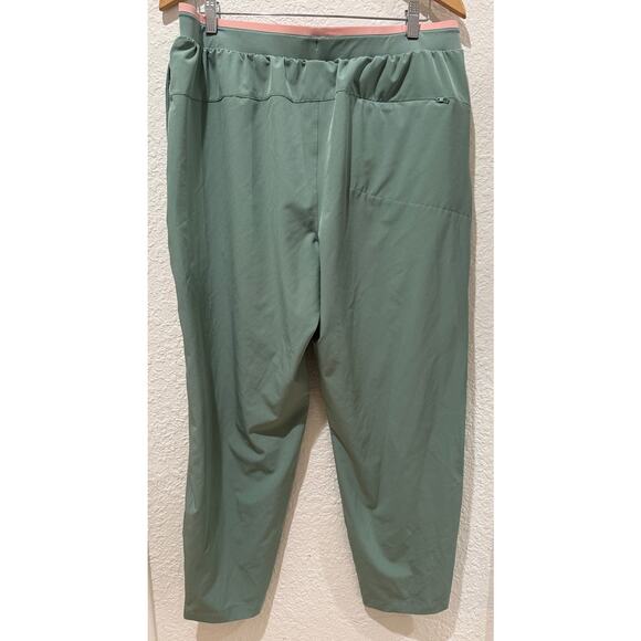Fabletics Fundamental Pant Green Hidden Drawstring Stretch Performance Jogger XL - Picture 2 of 5